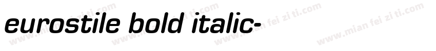 eurostile bold italic字体转换